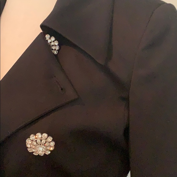 Trina Turk Rhinestone Button Cropped Jacket - Picture 10 of 10